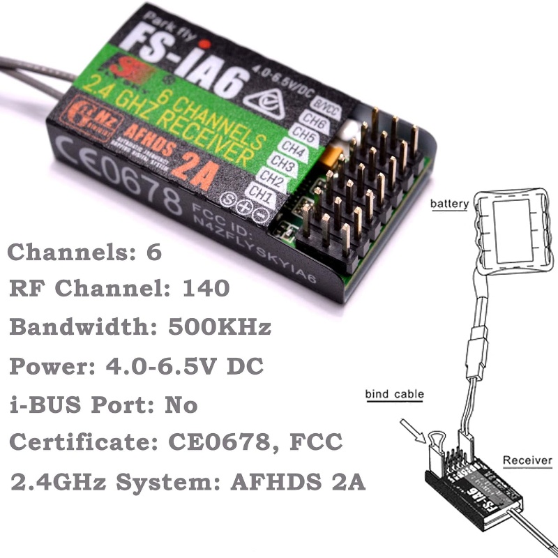 جهاز استقبال Flysky FS-IA6 6CH - مراجعة Fpv Drone Battery وسعره