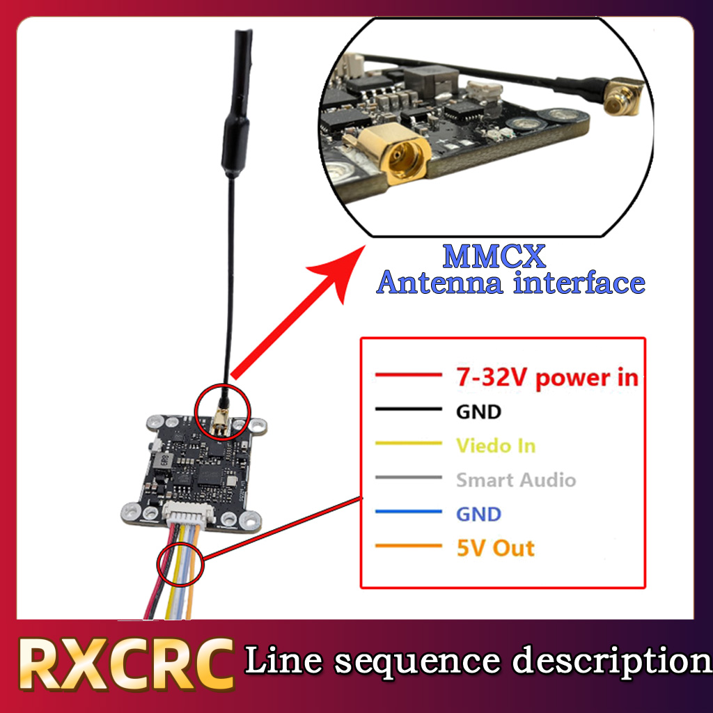 RXCRC 5.8G وحدة 48CH 1.6W VTX  - مراجعة Fpv Drone Vtx وسعره