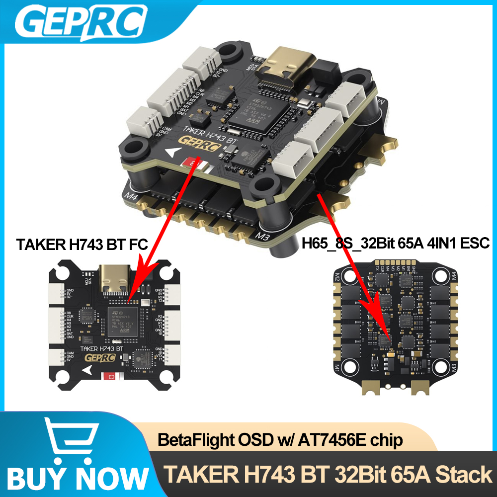 GEPRC TAKER H743 BT 32Bit 65A  - مراجعة Fpv Drone Esc وسعره
