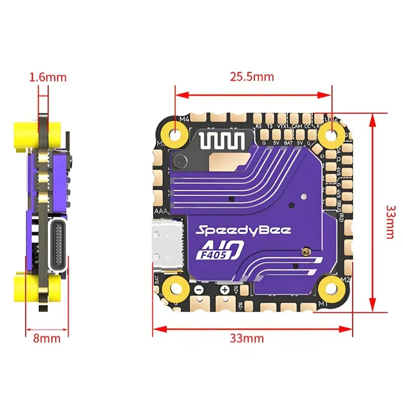 وحدة تحكم طيران SpeedyBee F405 - مراجعة Fpv Drone Esc وسعره